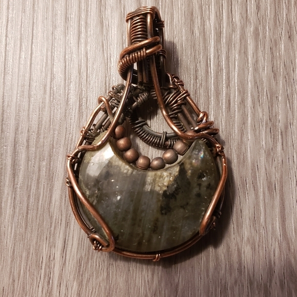 766- Labradorite Pendant Necklace Handmade NWT - Picture 2 of 5